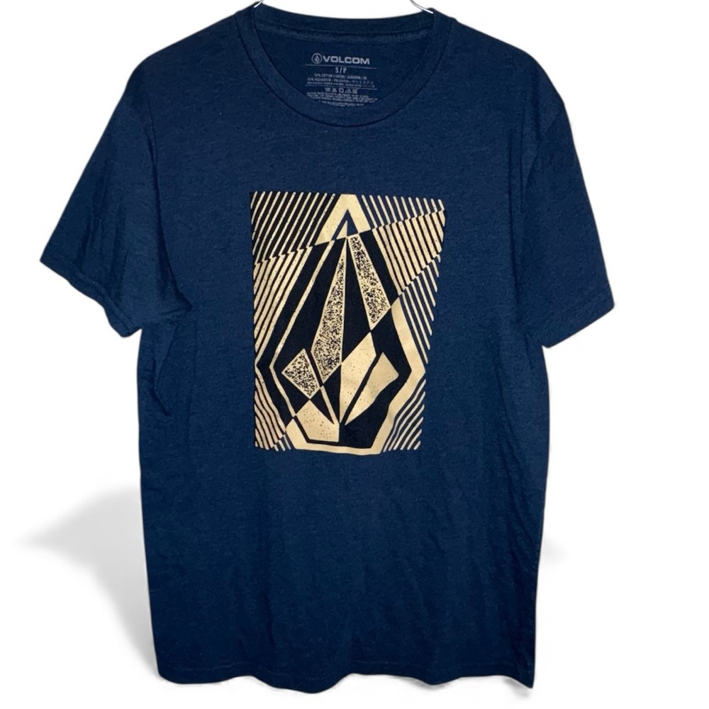 Volcom Men's Blue Geometric Tee